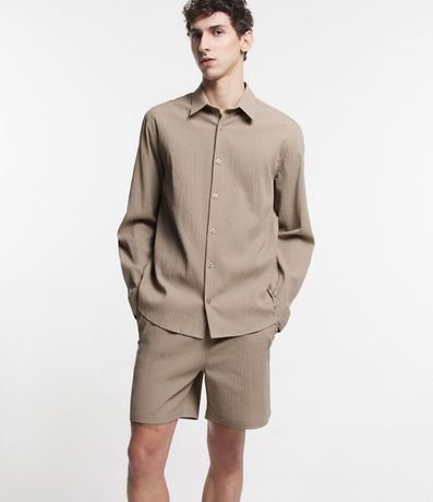 Camisa en Anarruga Texturizada Manga Larga 3