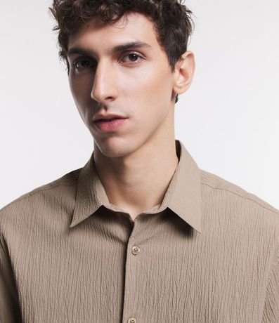 Camisa en Anarruga Texturizada Manga Larga 4