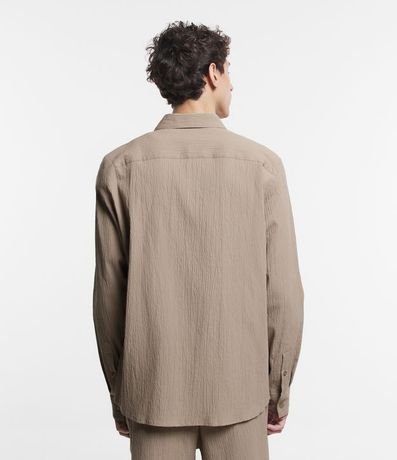 Camisa en Anarruga Texturizada Manga Larga 6