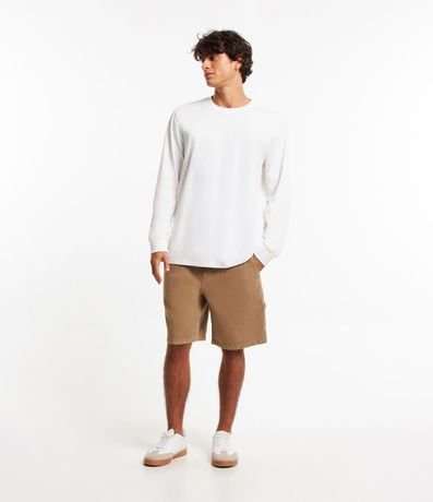 Remera Básica en Algodón con Puño Ajustado y Tag en el Bajo 2