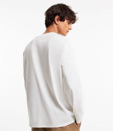 Remera Básica en Algodón con Puño Ajustado y Tag en el Bajo 4