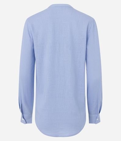 Camisa en Viscolino con Escote V 7