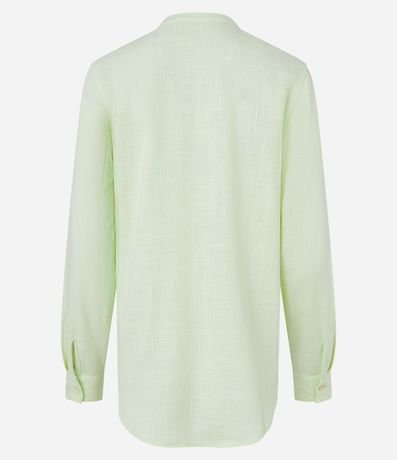 Camisa en Viscolino con Escote V 9