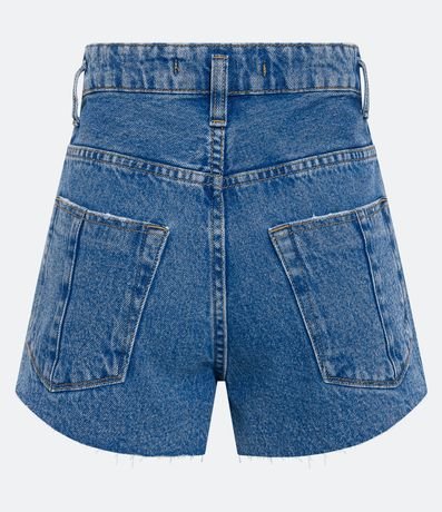 Short Cintura Alta en Jeans con Bordado de Colores 4