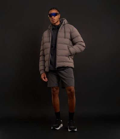 Campera Puffer Deportiva sin Costura con Capucha 2