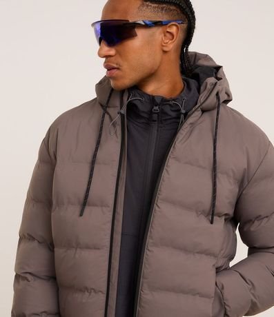 Campera Puffer Deportiva sin Costura con Capucha 5