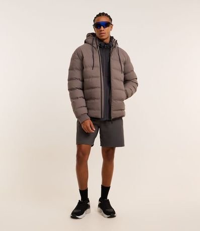 Campera Puffer Deportiva sin Costura con Capucha 7