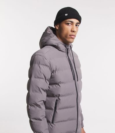 Campera Puffer Deportiva sin Costura con Capucha 4