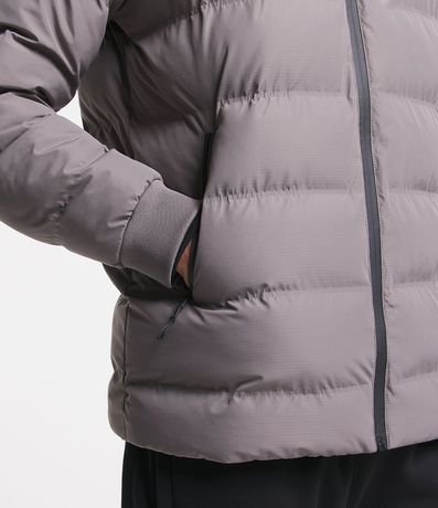 Campera Puffer Deportiva sin Costura con Capucha 5