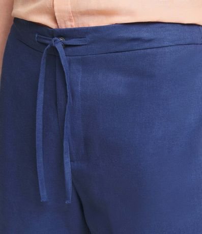 Bermuda Slim en Viscolino con Cordón y Bolsillos 4