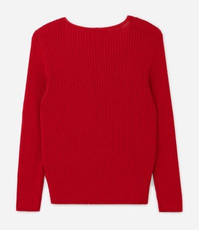 Blusa Manga Larga de Punto Acanalado Curve & Plus Size 6