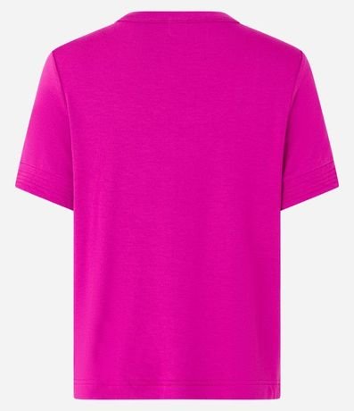 Blusa Manga Corta en Viscosa con Costura Contrastante 6