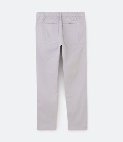 Pantalón Slim en Sarga con Cintura Elástica y Cordón Interior 2