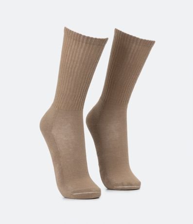 Media Caña Larga en Algodón con Textura Acanalada 2