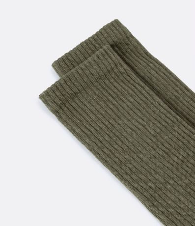 Media Caña Larga en Algodón con Textura Acanalada 4