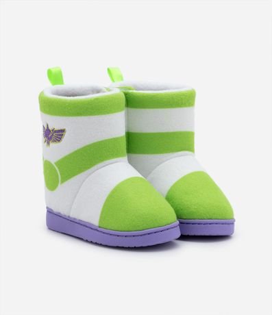 Pantufla Botinha Infantil en Fleece Bordado Buzz Lightyear - Talle 21 al 32