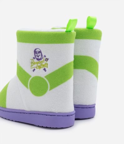 Pantufla Botinha Infantil en Fleece Bordado Buzz Lightyear - Talle 21 al 32 2