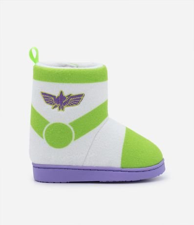 Pantufla Botinha Infantil en Fleece Bordado Buzz Lightyear - Talle 21 al 32 5