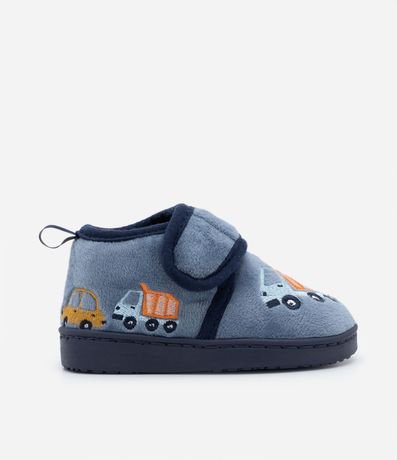 Pantufla Infantil con Velcro y Carros Bordados - Talle 19 al 28 6