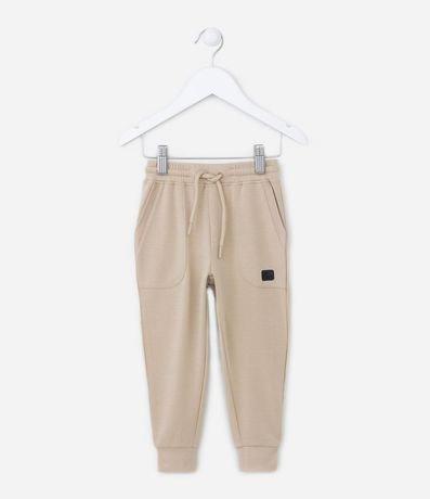 Pantalón Infantil en Microfibra con Estampado en Lettering - Talle 1 a 4 años