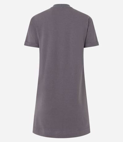 Vestido Corto Básico en Algodón con Pequeño Bolsillo Frontal 6