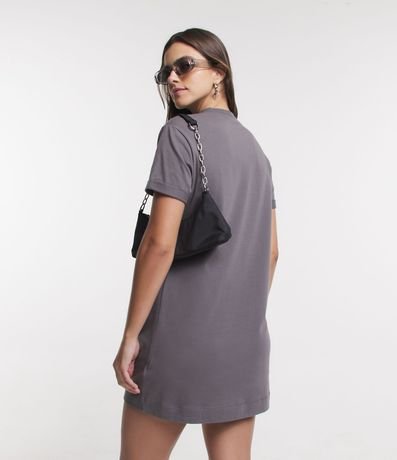 Vestido Corto Básico en Algodón con Pequeño Bolsillo Frontal 3