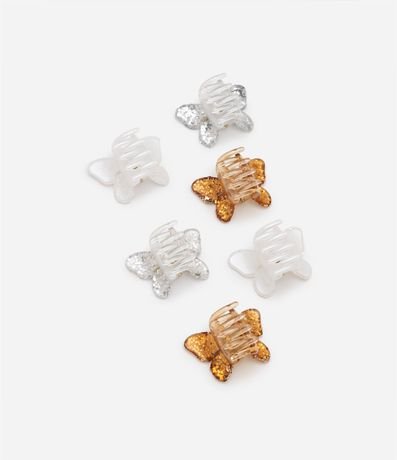 Kit 06 Pinzas para el Pelo Infantis con Formato de Mariposa 2