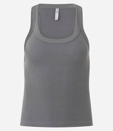 Blusa Musculosa en Rib con Textura Acanalada 5