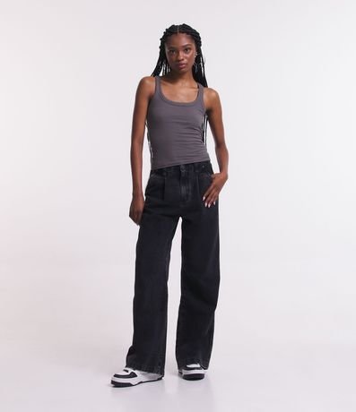 Blusa Musculosa en Rib con Textura Acanalada 2