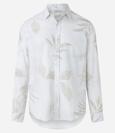 Camisa Regular en Voile con Estampado Floral 1