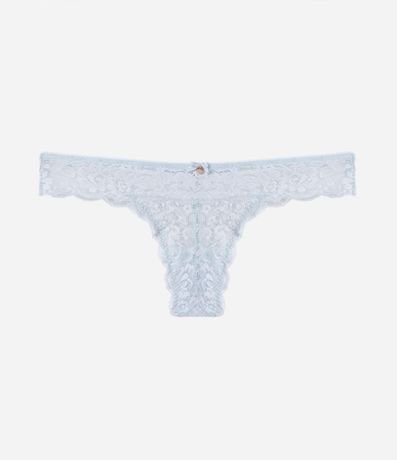Bombacha Bikini Hilo en Encaje Floral con Moña en la Cintura 5