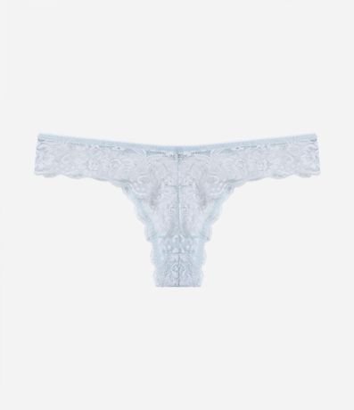 Bombacha Bikini Hilo en Encaje Floral con Moña en la Cintura 6