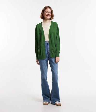 Cardigan Básico en Punto Leve 2
