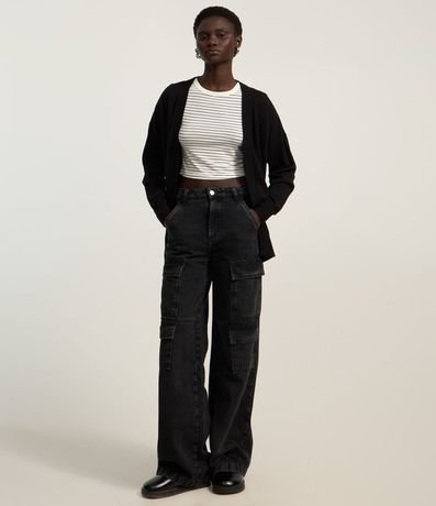 Cardigan Básico en Punto Leve 2