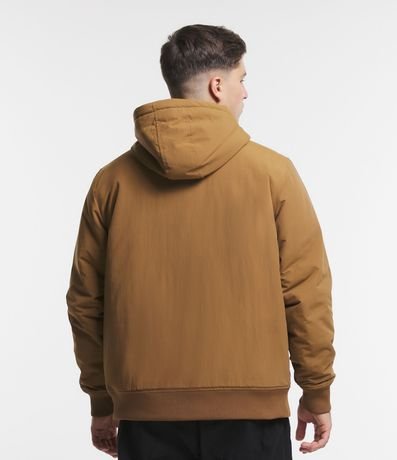 Campera Bomber en Poliamida con Capucha y Bolsillo Interior 4