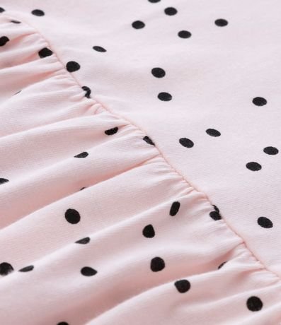 Camisón Infantil en Media Malla Estampada de Lunares y Gatita Metalizada - Talle 4 a 12 años 3