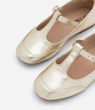 Zapatilla Infantil Metalizada con Cierre de Hebilla - Talle  20 al 27 4