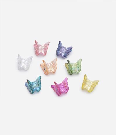 Kit 08 Pinzas de Pelo Infantil Pequeñas con Formato de Mariposas 1