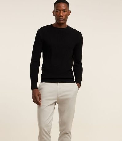 Pantalón Slim en Sarga Sastrería con Bolsillos 3