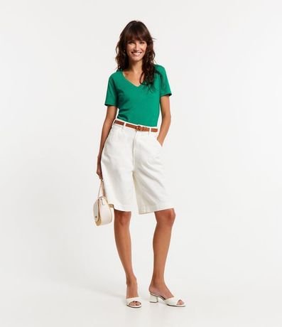 Blusa Básica en Algodón con Escote V 2