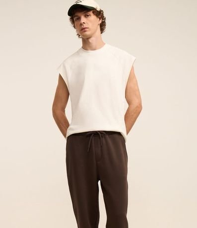 Pantalón Recto en Algodón con Bolsillos y Lazo en la Cintura 3