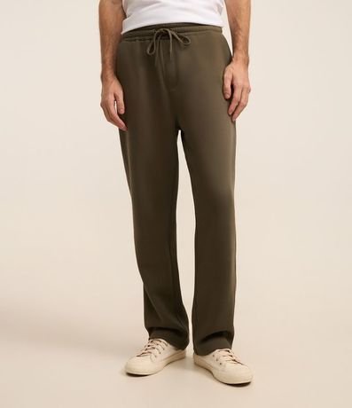 Pantalón Recto en Algodón con Bolsillos y Lazo en la Cintura 2