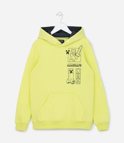 Buzo Canguro Infantil con Estampado del Minecraft - Talle 5 a 14 años