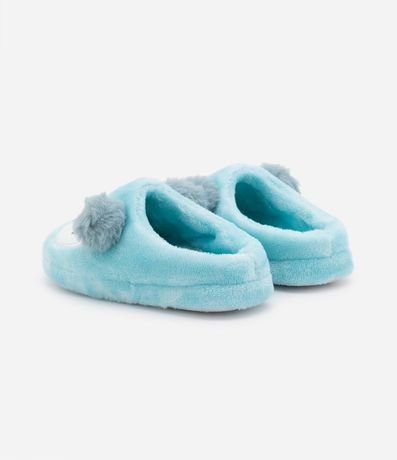 Pantufla Ojota Infantil en Fleece con Cara del Animalito y Pompón - Talle 29 al 36 3