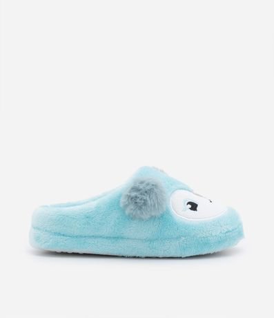 Pantufla Ojota Infantil en Fleece con Cara del Animalito y Pompón - Talle 29 al 36 4