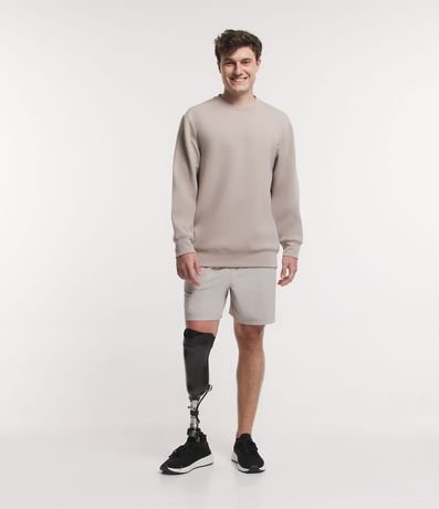 Buzo Deportivo con Cuello Redondo y Etiqueta Aplicada 3