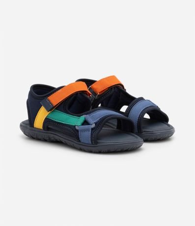 Sandalia Infantil con Tiras de Colores y Velcro - Talle 20 al 27