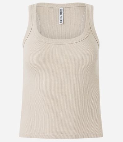 Blusa Musculosa en Rib con Textura Acanalada 5