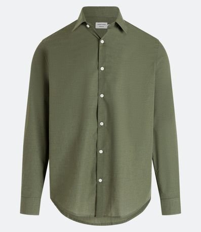 Camisa Regular Básica en Algodón con Manga Larga 5