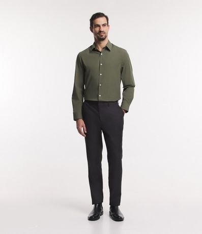 Camisa Regular Básica en Algodón con Manga Larga 2
